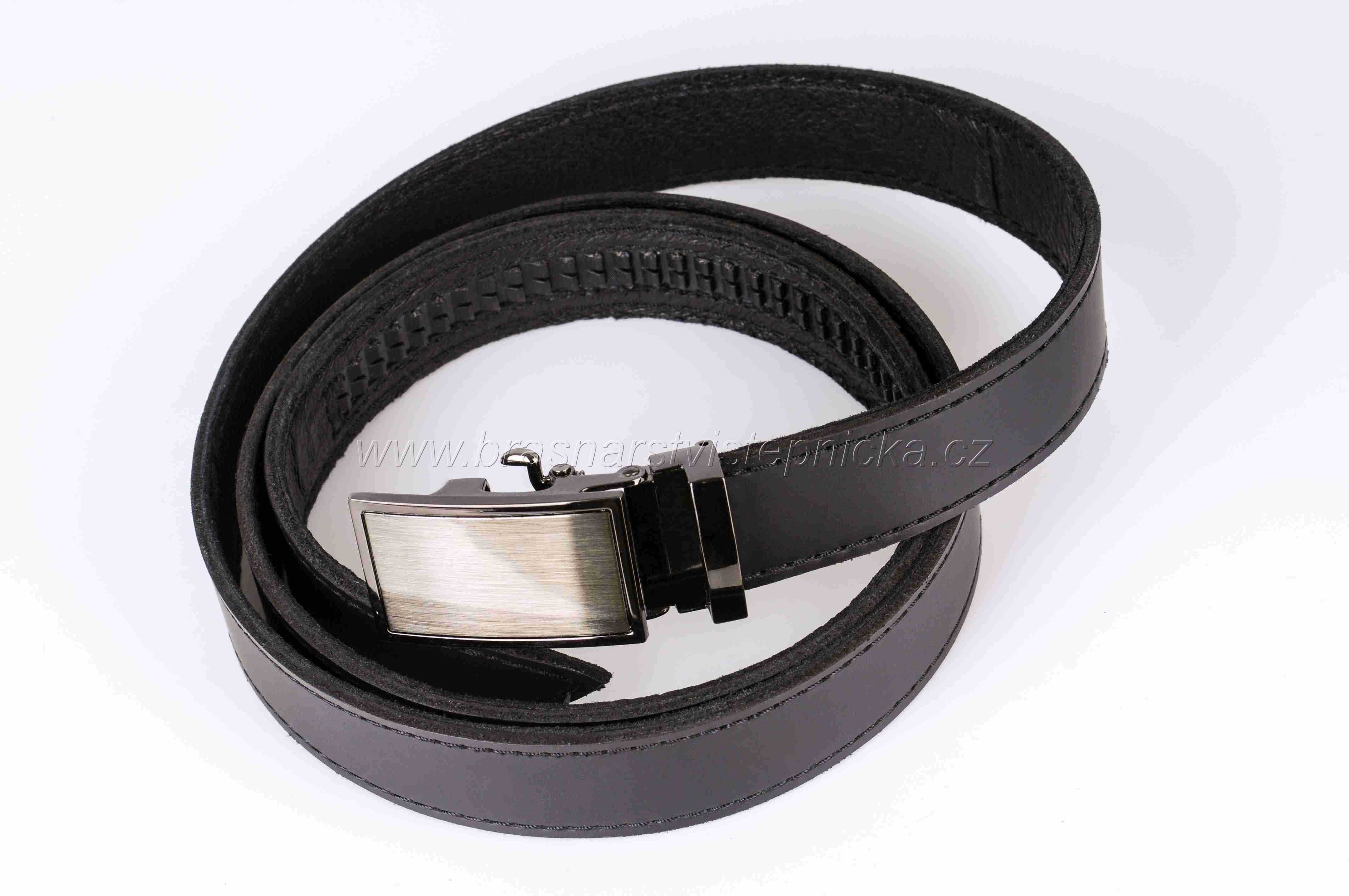 Kožený opasek do obleku, šířka 3 cm, délka 130 cm